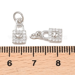 Brass Micro Pave Cubic Zirconia Pendants&nbsp;KK-B167-18P