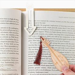 8Pcs 8 Style Ancient Musical Instrument Pipa Chinese Style Bookmark with Tassels for Book Lover&nbsp;AJEW-GO0001-13