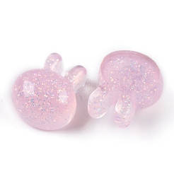 Transparent Epoxy Resin Bunny Decoden Cabochons&nbsp;CRES-P035-03B
