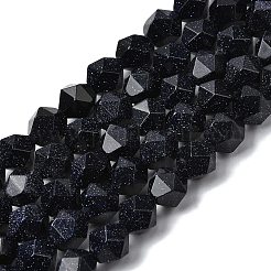 Synthetic Blue Goldstone Beads Strands&nbsp;G-Z119-A24-02