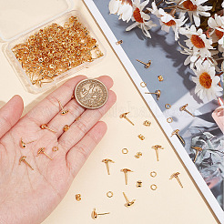 100Pcs Brass Teardrop Stud Earring Findings&nbsp;DIY-GO0001-15
