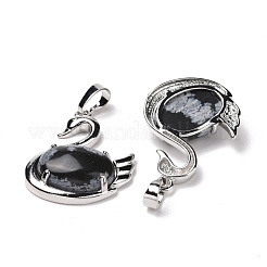 Natural Snowflake Obsidian Pendants&nbsp;G-M385-04P-J