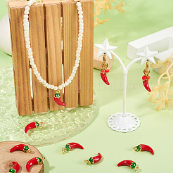 8Pcs Brass Enamel Pendants&nbsp;KK-TA0002-55