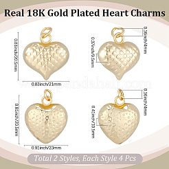 8Pcs 2 Styles Brass Pendants&nbsp;KK-BBC0024-84