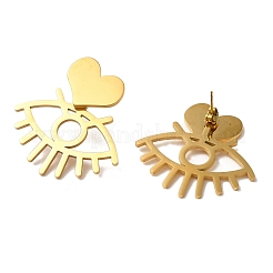 304 Stainless Steel Stud Earrings&nbsp;LS-EJEW-Z036-02G