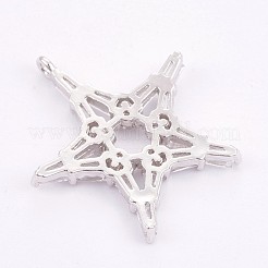 Brass Micro Pave Cubic Zirconia Pendants&nbsp;ZIRC-E149-09P