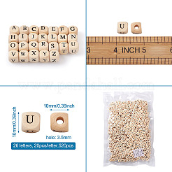 ddPrinted Natural Wood Beads&nbsp;WOOD-KS0001-12