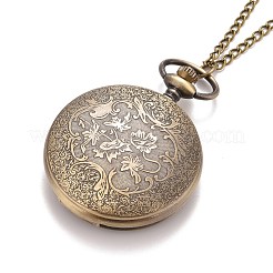 Retro Alloy Flat Round with Triangle Pendant Pocket Watches&nbsp;WACH-I012-07