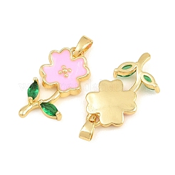 Brass with Enamel Pendants&nbsp;KK-CBA9AB3-18G-02