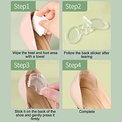 AHADEMAKER 6 Pairs Silicone Heel Grips&nbsp;AJEW-GA0005-26