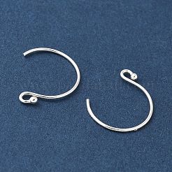 Rhodium Plated 925 Sterling Silver Earring Hooks&nbsp;STER-E068-05S