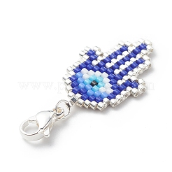 Braided Japanese Seed Beaded Pendant Decoration&nbsp;HJEW-MZ00002