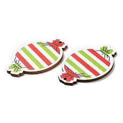Single Face Christmas Printed Wood Big Pendants&nbsp;WOOD-D025-30
