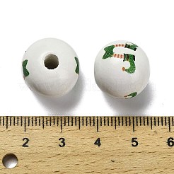 St. Patrick's Day Series Printed Schima Wood European Beads&nbsp;WOOD-V002-01D