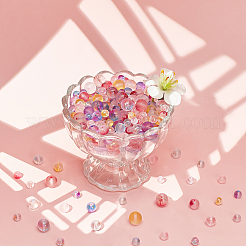 450Pcs 5 Colors Frosted Spray Painted Glass Beads Strands&nbsp;GLAA-PH0001-53