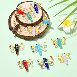 12Pcs 6 Colors Autumn Theme Handmade Lampwork Beads&nbsp;LAMP-CJ0002-91