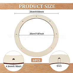 Unfinished Wood Circles&nbsp;DIY-WH0043-05B