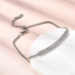 304 Stainless Steel Rhinestone Link Bracelets&nbsp;BJEW-P369-01P