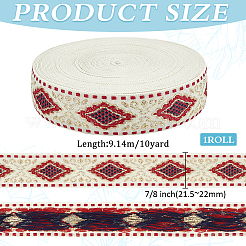 10 Yards Ethnic Style Embroidery Polyester Ribbons&nbsp;OCOR-FG0002-25A