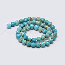 Natural Imperial Jasper Beads Strands&nbsp;G-I122-6mm-10