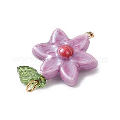 Glazed Flower Porcelain Pendants&nbsp;PALLOY-TA00353