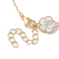 Glass Flower Links Bracelets & Necklaces Kits&nbsp;SJEW-JS01293