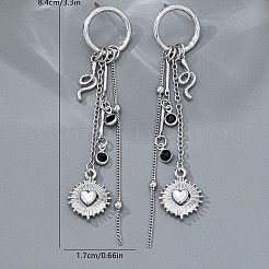 Alloy Rhinestone Stud Dangle Earrings for Women&nbsp;WG48D01-01