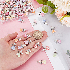 100Pcs Acrylic Alloy Pendants&nbsp;PALLOY-HY00114