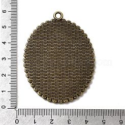 Vintage Tibetan Style Alloy Pendant Cabochon Bezel Settings&nbsp;X-TIBEP-M018-136AB-NF