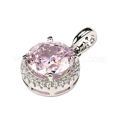 925 Sterling Silver Pave Cubic Zirconia Pendants&nbsp;STER-C015-01C-02