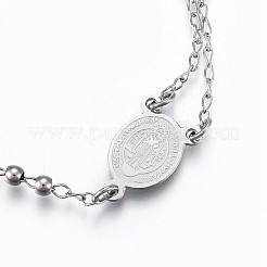 Tarnish Resistant 201 Stainless Steel Charm Bracelets&nbsp;BJEW-P258-15P