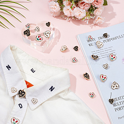 24Pcs 6 Style Alloy Enamel Shank Buttons&nbsp;BUTT-WR0001-19