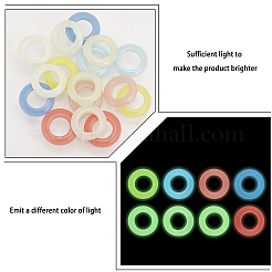 16Pcs 8 Colors Synthetic Luminous Stone Pendants&nbsp;G-CA0001-73