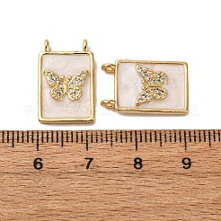 Brass Micro Pave Cubic Zirconia Pendants&nbsp;KK-D390-27G-05