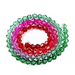 Gradient Color Baking Paint Glass Bead Strands&nbsp;X1-DGLA-A039-T4mm-A010