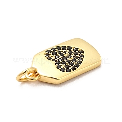 Rack Plating Brass Micro Pave Cubic Zirconia Pendants&nbsp;KK-K270-27G