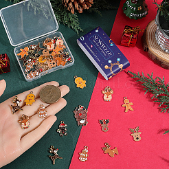 40Pcs 10 Styles Alloy Enamel Pendants&nbsp;ENAM-SC0005-74