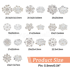 9pcs 9 style Rhinestone Flower Lapel Pins&nbsp;JEWB-NB0001-18