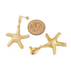 Rack Plating Brass Dangle Stud Earrings for Women&nbsp;EJEW-C125-23C-G