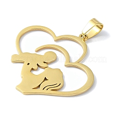 304 Stainless Steel Pendants&nbsp;STAS-C097-12G