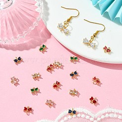 20Pcs Golden Plated Brass Pave Glass Connector Charms&nbsp;KK-CJ0002-28