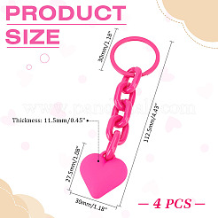 4Pcs Alloy Keychains&nbsp;KEYC-ME0001-10A