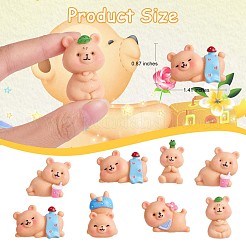 6Pcs Cute Resin Bear Figurines&nbsp;JX316A
