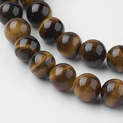 Natural Yellow Tiger Eye Bead Strands&nbsp;G-G735-71-8mm-A