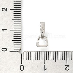 925 Sterling Silver Micro Pave Clear Cubic Zirconia Twister Clasps&nbsp;STER-U006-09P