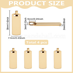 Rectangle 304 Stainless Steel Stamping Blank Tag Pendants&nbsp;STAS-LP0002-74G