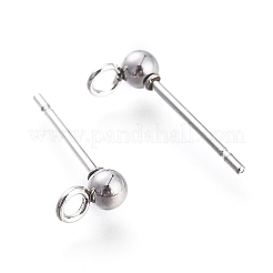 Non-Tarnish 304 Stainless Steel Ear Stud Components&nbsp;STAS-F227-18E-P