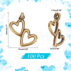 100Pcs Tibetan Style Alloy Pendants&nbsp;TIBEP-PH0001-68