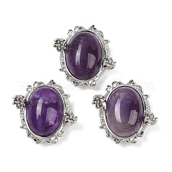 Natural & Synthetic Gemstone Oval with Flower Multi-Strand Links&nbsp;G-G291-03P