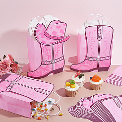 12Pcs 2 Styles Cowboy Boot Shape Paper Gift Tote Bags Kits&nbsp;ABAG-WH0083-013A